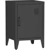 Image de sweeek - Table de Chevet en Acier Noir. 1 Porte. casier. Chambre Enfant