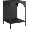 Image de sweeek - Table de Chevet. Table d'appoint en Acier Noir