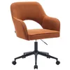 Image de sweeek - Chaise de Bureau à roulettes Velours côtelé Camel L 60 x P 62 x H 89 / 99cm