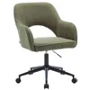 Image de sweeek - Chaise de Bureau à roulettes Velours côtelé Kaki. L 60 x P 62 x H 89 / 99cm