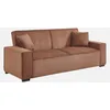 Image de Alice's Garden sweeek - Canapé Convertible 3 Places Camel Velours côtelé L 231 x P 96.5 x H 80cm