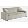 Image de Alice's Garden sweeek - Canapé Convertible 3 Places Beige Velours côtelé L 231 x P 96.5 x H 80cm