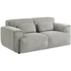 Image de sweeek - Canapé Wallas. 2 Places. Tissu Velours côtelé Gris Clair L 180 x P 98 x H 73cm