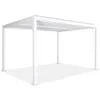 Image de sweeek - Pergola bioclimatique Blanche. Aluminium et Acier. 3x4m. Lames orientables