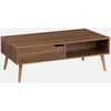 Image de sweeek - Table Basse Vintage décor Bois de Noyer