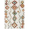 Image de sweeek - Tapis intérieur Shaggy. Style berbère. Poils Longs. crème et Multicolore 120 x 170cm