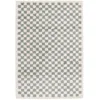Image de sweeek - Tapis intérieur Shaggy Poils Longs 160x230cm Damier Bleu Clair et crème