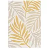 Image de sweeek - Tapis intérieur/extérieur Motif végétal Beige et Moutarde 120x170cm. Polyester recyclé