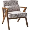 Image de sweeek - Fauteuil scandinave Bois d'hévéa et imprimé léopard