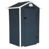 Image de sweeek - Abri de Jardin Plastique 1.39 m². Anthracite. Structure Aluminium et Acier. 134 x 104 x 204cm