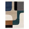 Image de sweeek - Tapis intérieur Shaggy. Motifs géométriques. crème. 80 x 150 cm