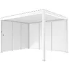 Image de sweeek - Persienne 130cm pour pergola bioclimatique Triomphe. côté 4m. Aluminium. Blanc