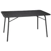 Image de sweeek - Table de Jardin Pliante métal 6 Places. Anthracite. Amelia. 140x80cm. Traitement antirouille. Lattes et Bords arrondis