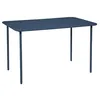 Image de sweeek - Table de Jardin métal 4 Places. Marine. Amelia. 120x70cm. Traitement antirouille. Lattes et Bords arrondis