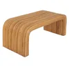 Image de sweeek - Banc. Bout de lit en rotin Naturel. 100cm. Bords arrondis. L 100 x P 45 x H 40cm