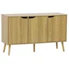 Image de sweeek - Buffet de Rangement Effet frêne 3 Portes et 3 étagères. Buffet Bas. 120cm