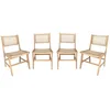 Image de sweeek - Lot de 4 chaises de Jardin Ocara. cannage et Bois. L 61 x 51 x 85cm