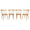 Image de sweeek - Lot de 4 chaises Naturelles en Bois et cannage. Nora. L 53 x P 53.5 x H 76cm