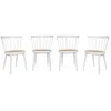 Image de sweeek - Lot de 4 chaises Blanches en Bois et cannage. Nora. L 53 x P 53.5 x H 76cm