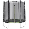 Image de sweeek - Trampoline Rond Ø 180cm Vert avec Son Filet de Protection - Cassiopée - Trampoline de Jardin 2m| Qualité Pro. | Normes EU.