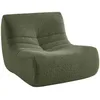 Image de sweeek - Chauffeuse Tissu Effet Alpaca 1 Place. Kaki. Style Contemporain. L 91 x P 105 x H 72cm