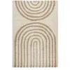 Image de sweeek - Tapis intérieur Shaggy Chris. Motifs géométriques Arc-en-Ciel. Beige. Poils Longs. 160 x 230 cm