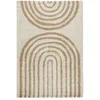 Image de sweeek - Tapis intérieur Shaggy Chris. Motifs géométriques Arc-en-Ciel. Beige. Poils Longs. 120 x 160 cm