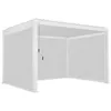 Image de sweeek - Pergola bioclimatique en Aluminium. Lames orientables 3x4m + 2 Stores 3m + 1 Store 4m Triomphe Blanc