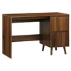 Image de sweeek - Bureau avec 2 tiroirs Noyer Linear L 120 x P 48 x H 75cm