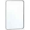 Image de sweeek - Miroir rectangulaire Acier Noir 60 x 90 x 1.8 cm - Harold