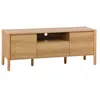 Image de sweeek - Meuble TV décor Bois 2 Portes 1 tiroir 140cm Naturel - 140 x 42 x 55 cm - Harmony