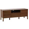 Image de sweeek - Meuble TV décor Bois 2 Portes 1 tiroir 140cm Noyer - 140 x 42 x 55 cm - Harmony