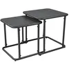 Image de sweeek - Table gigogne extérieure carrée en Acier 45cm Anthracite - Amélia