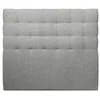 Image de Tete de lit Capitonnée Bouclette Gris L 180 cm - EP 10 cm rembourré