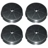 Image de SOS Accessoire Lot de quatre filtres charbon rond type 180 CR300 190X40 mm pour Hotte ARISTON HOTPOINT CR300, 484000008647