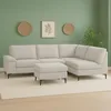 Image de CONCEPT USINE | Canapé d’Angle 4/5 Places Colchester Beige | Tissu Chenille Texturé | Pouf Indépendant Modulable | Confort Enveloppant | Assise avec Ressorts Ensachés | Design Contemporain
