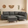 Image de CONCEPT USINE | Canapé d’Angle 4/5 Places Colchester Gris Anthracite | Tissu Chenille Texturé | Pouf Indépendant Modulable | Confort Enveloppant | Assise avec Ressorts Ensachés | Design Contemporain