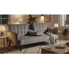 Image de CONCEPT USINE Canapé Convertible Inverness Velours Gris 3 Places