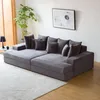 Image de CONCEPT USINE | Canapé 4 Places Cardiff Velours Côtelé Anthracite | Modules Symétriques | Coussins Déhoussables | Assise Profonde Confort Mi-Ferme | Design Chic et Décontracté | Structure Bois Massif