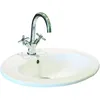 Image de ONDÉE - Vasque encastrée ZOE - Vasque ovale intemporelle. Vasque avec trop plein et trou de robinetterie - Livrée sans bonde ni robinetterie - Porcelaine - Largeur 55cm - Finition Blanc