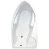 Image de ONDÉE - Baignoire Fany - d'angle Gain de Place. 160x90cm Angle à Droite - Contenance 200L - Picots antidérapants - 5 Pieds à vis de réglage de Niveau fournis - sans vidage - robinetterie ni Tablier