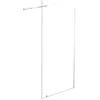 Image de ONDÉE - Paroi CARIBA - Paroi italienne transparente. Paroi 90x210cm - Verre trempé - Barre de fixation murale en zinc fournie (ajustable 66 à 100cm) - Option : crochet porte serviette