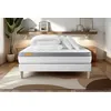 Image de Septnuits Pack Matelas + sommier 160x200 Memo Zen Mousse à mémoire de Forme 5 Zones de Confort Maxi épaisseur + Couette + 2 oreillers | Epaisseur : 26 cm | Confort : Ferme
