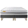 Image de Septnuits - Ensemble matelas et 2 sommiers Memo Spring gris - 2x80x200 cm 2x80x200 cm