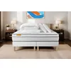 Image de Septnuits - Pack lit complet Memo Luxe blanc - matelas + 2 sommiers + 2 oreillers + couette - 2x80x200 cm 2x80x200 cm
