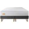 Image de Septnuits - Ensemble matelas et 2 sommier Memo Bio gris foncé - 2x90x200 cm 2x90x200 cm