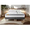 Image de Septnuits Pack Matelas 160x200 + Double sommiers Gris 80x200 Memo Zen Mousse à mémoire de Forme 5 Zones de Confort Maxi épaisseur | Epaisseur : 26 cm | Confort : Ferme