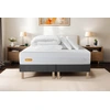 Image de Septnuits - Pack lit complet Memo Bio gris foncé - matelas + 2 sommiers gris + 2 oreillers + couette - 2x90x200 cm 2x90x200 cm