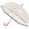 Image de SMARTBULLE Parapluie Enfant Transparent Cloche - Bordure fluorescente : Résistant au vent ; Diamètre=71cm ; ouverture manuel ; Parapluie Fille ; Motif : LICORNE