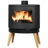 Image de SUPRA KYO - Poêle à bois en fonte 10 kW - Haute efficacité - bûches jusqu'à 58 cm - Système de nettoyage - Cendrier accessible - Déflecteurs amovibles - Double combustion